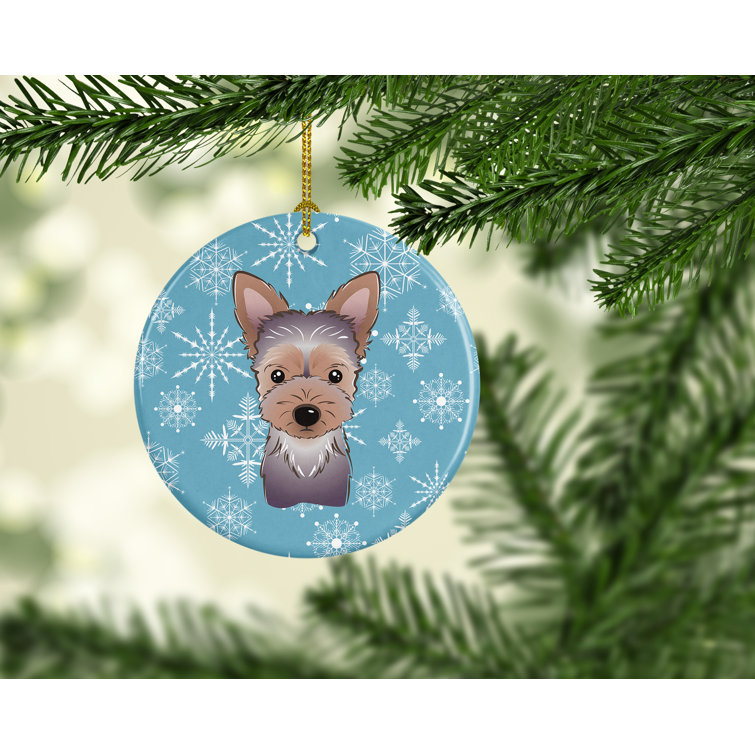 Personalized yorkie christmas clearance ornaments